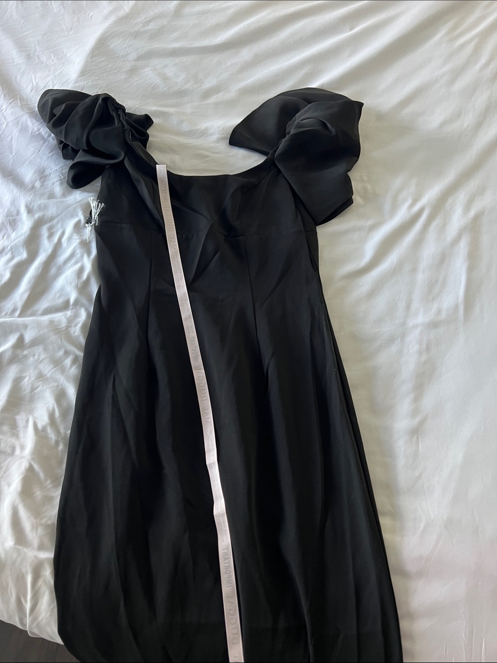 Mac Duggal Black Ruffle Gown
